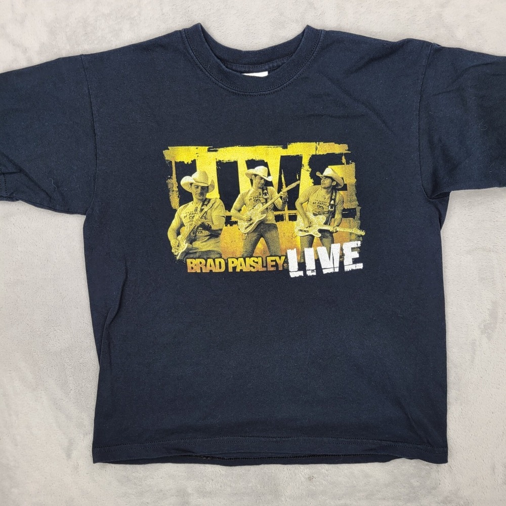 Brad Paisley Shirt Boys Large Vintage Concert Tour Country Music Kid Youth Girls